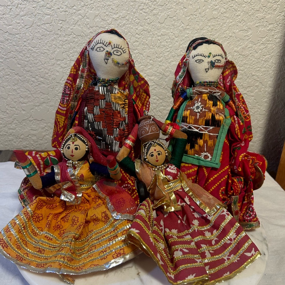 Dolls handmade in India in traditional attire -vintage GUJARATI WOMAN